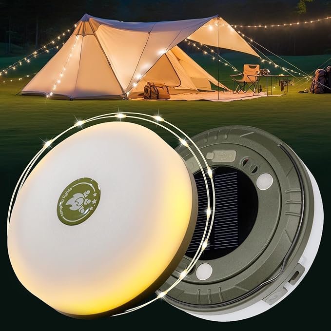 Rechargeable Camping String Lights – 20M. Portable. Multi-Mode