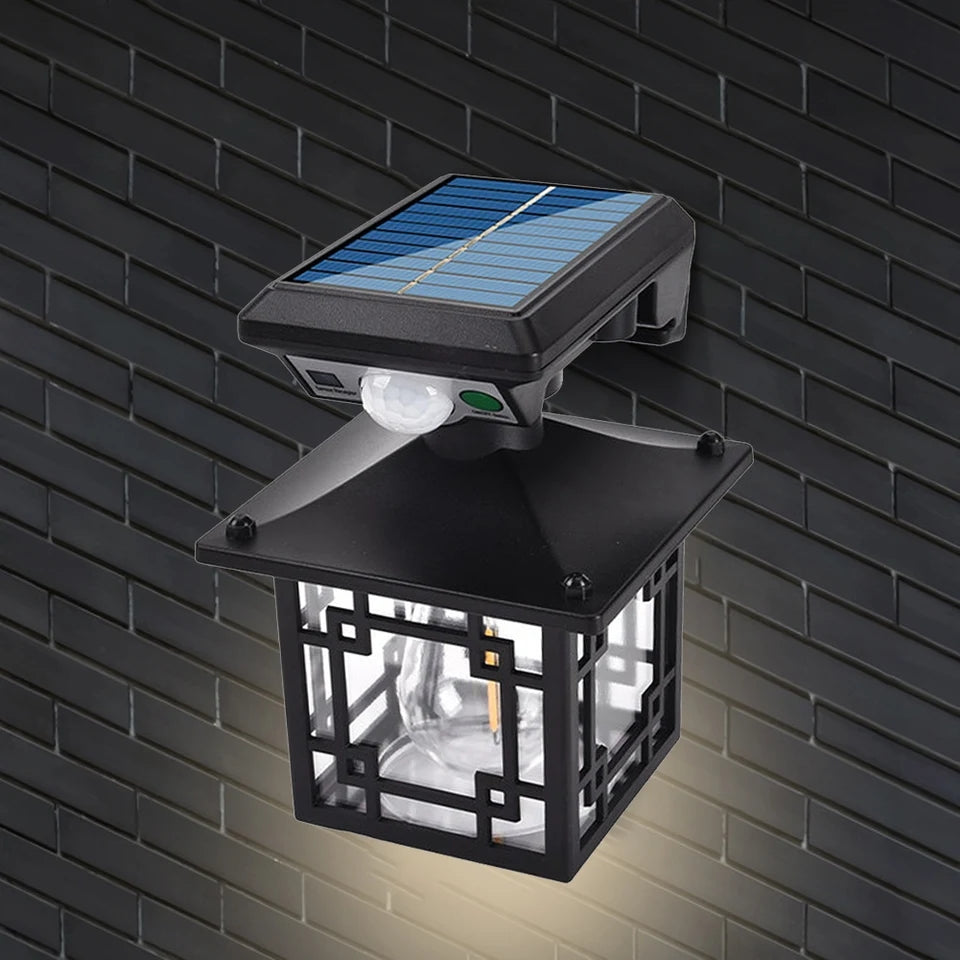 Solar Wall Light Outdoor. IP65 Waterproof  Wall Light PIR Motion Sensor