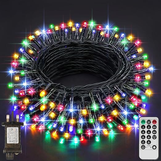 29.2M 220 LED Plug-in Fairy String Lights – Warm White. Remote. 8 Modes