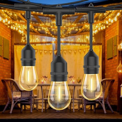 150FT G40 Festoon String Lights Outdoor Waterproof