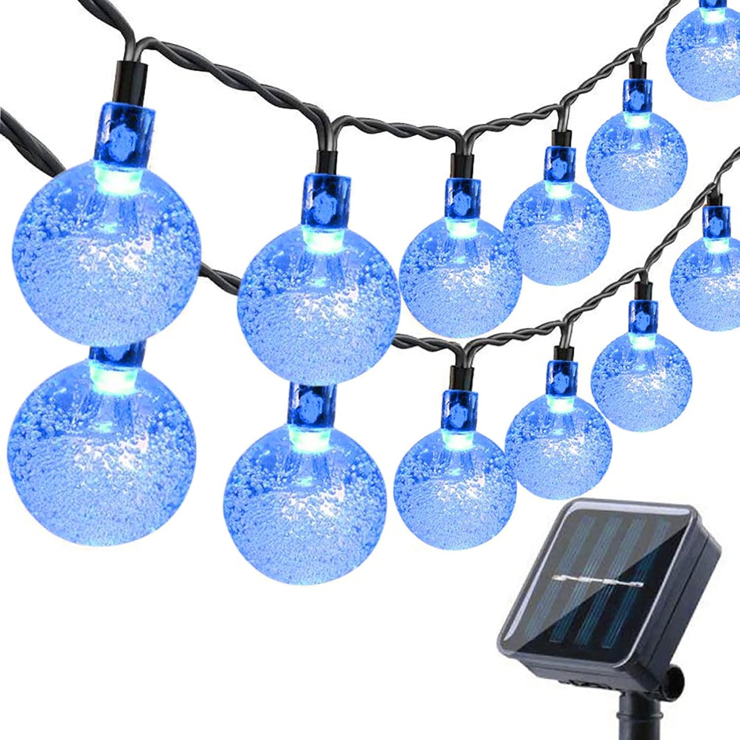 LED Ball Solar String Lights – Outdoor Retro Fairy Lights for Garden. Patio & Parties