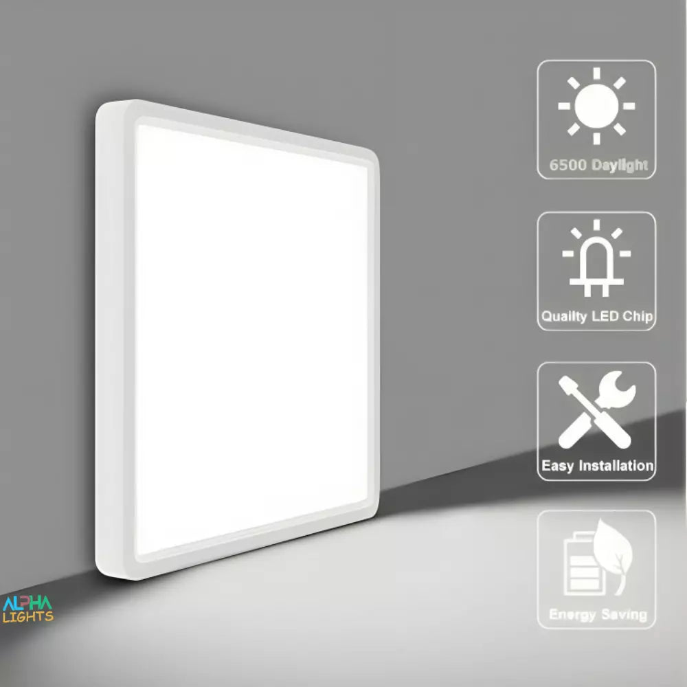 18W LED Ceiling Light 12 inch Square. 6500K Cold Light Super Bright Ceiling Lights