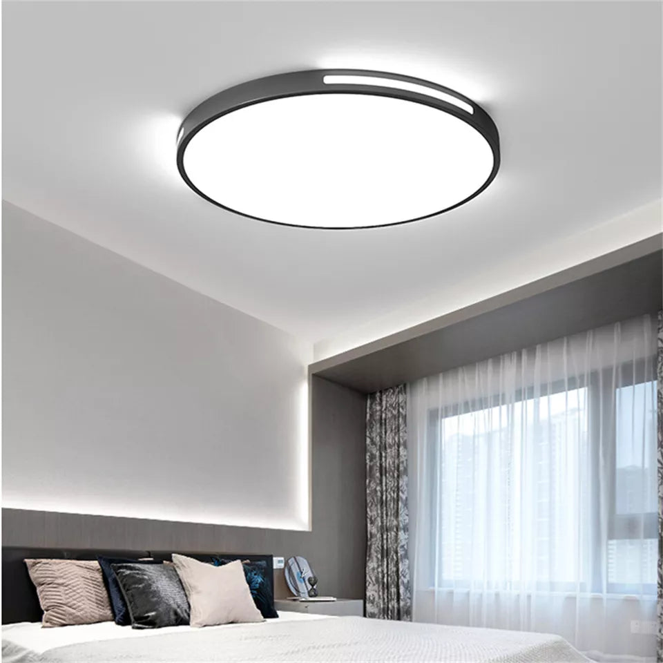27W Modern Ceiling Light LED. 40cm Black LED Dimmable Ceiling Lights Fixtures with Switch Control. Square Flush Mount Ceiling Lamp for Living Room