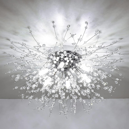 Modern Crystal Firework Ceiling Light – 6 G9 LED Chandelier
