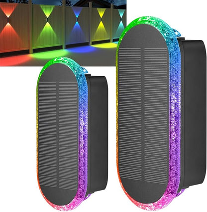 Solar Fence Lights – 4 Pack. 3 Color Options
