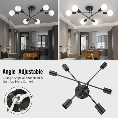 Clerance Sale - Modern Ceiling Light. 6 Lights Chandelier Ceiling Light for Living Room. Bedroom. Kitchen