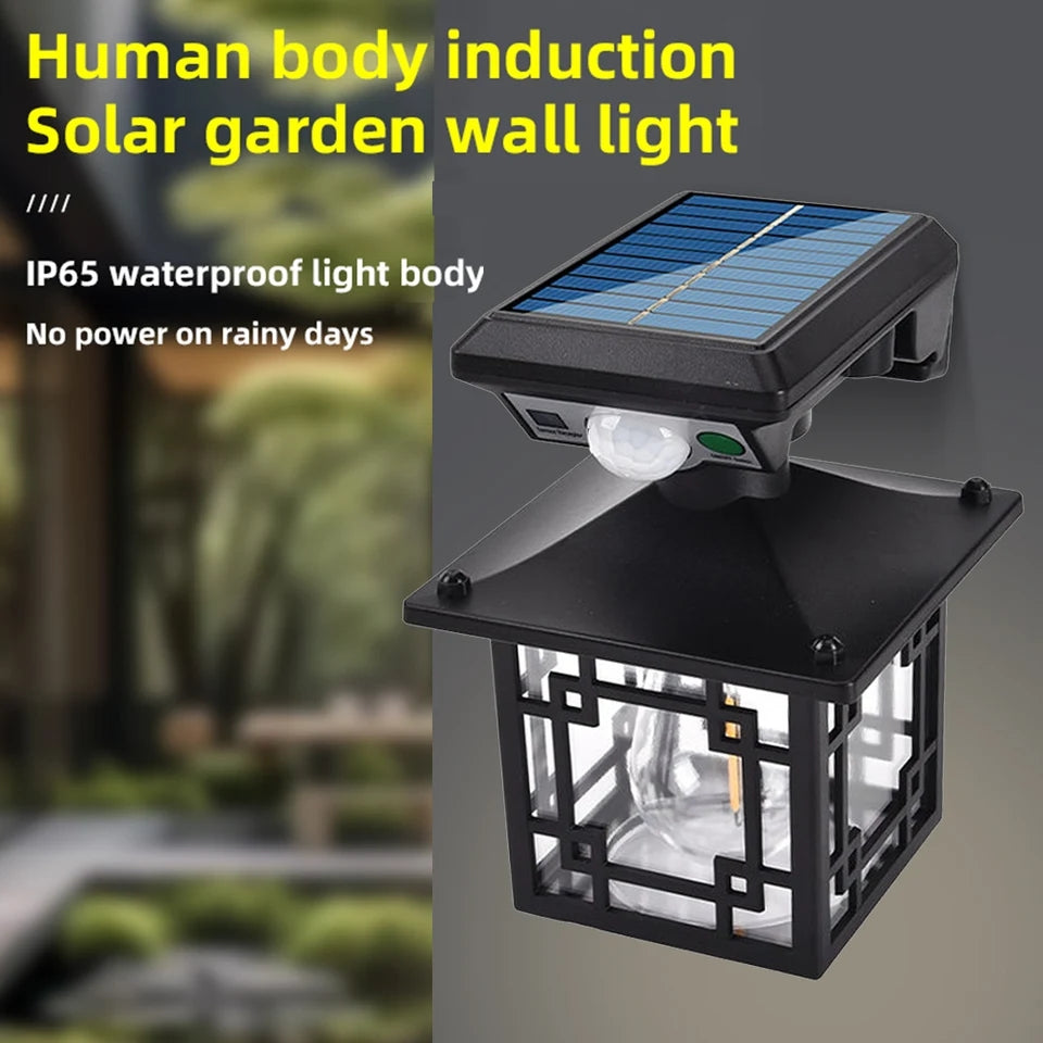 Solar Wall Light Outdoor. IP65 Waterproof  Wall Light PIR Motion Sensor