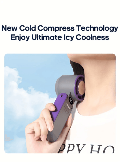 Foldable Rechargeable Cooling Fan – Turbo Handheld Fan with Adjustable Speed