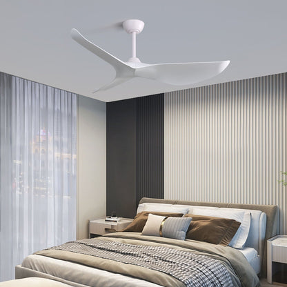 Indoor Ceiling Fan Without Light. 6 Speeds Reversible DC Motor. 3 ABS Blade Ceiling Fan White For Bedroom - White