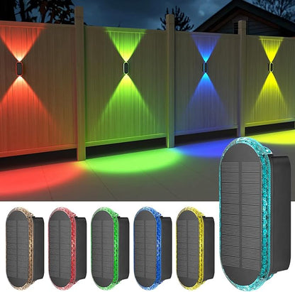 Solar Fence Lights – 4 Pack. 3 Color Options