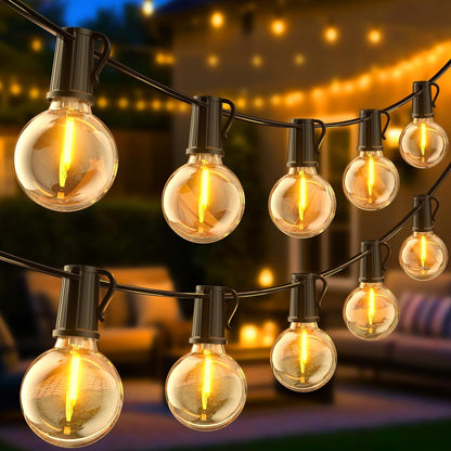 56FT Solar Garden Festoon Lights with Remote