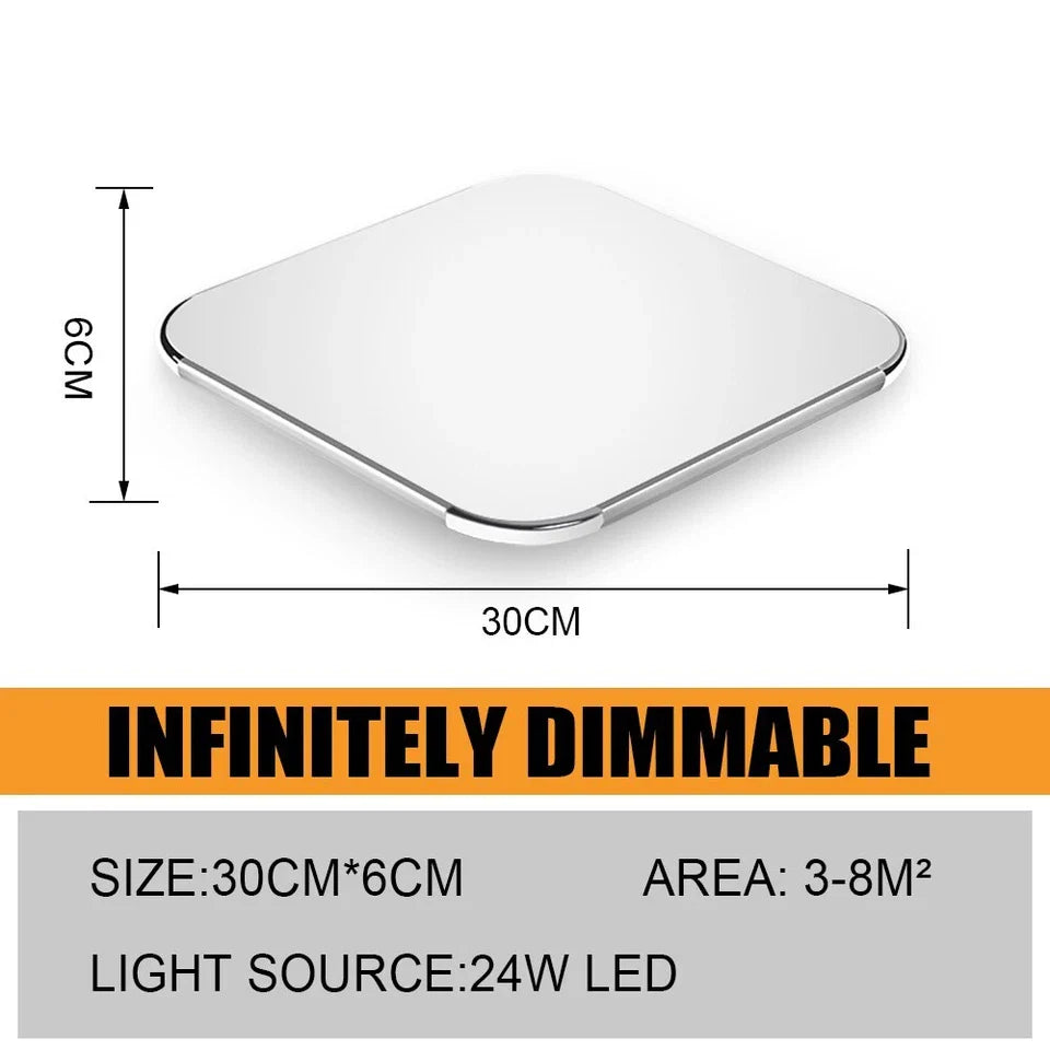 Modern 24W Dimmable LED Ceiling Light with Remote