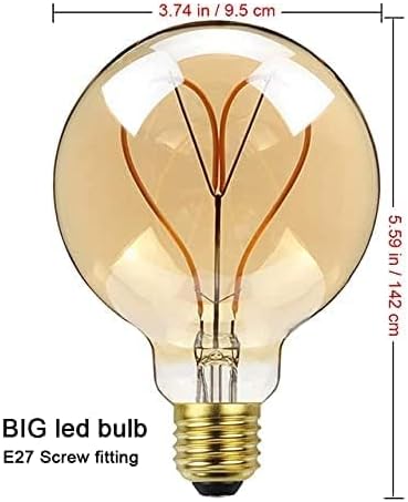 E27 LED Vintage Edison Bulb 4W Globe Spiral
