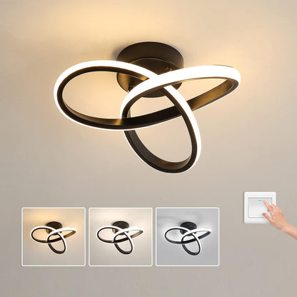 20W Dimmable LED Ceiling Light – Black Round Fixture Ø25cm