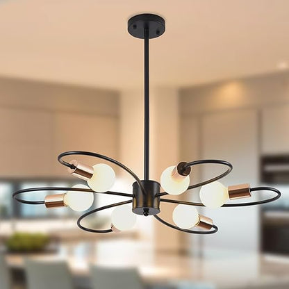 Gold 4-Light Semi Flush Ceiling Light. E27 Base