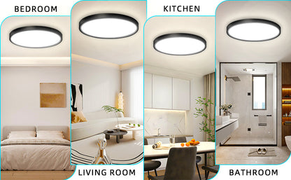 24W Round LED Ceiling Light – Multi-Color Adjustable Bathroom Ceiling Lights for Bathroom. Kitchen. Lounge and Hallway