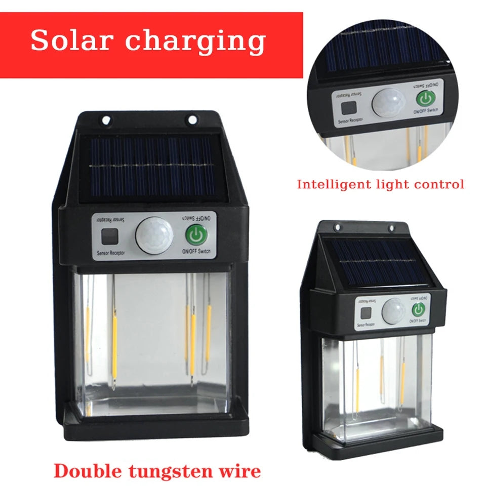 Solar Sensor Wall Light Outdoor. IP65 Waterproof Wall Light