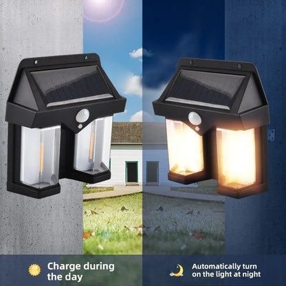 Outdoor Solar Sensor Wall Light. IP65 Waterproof Wall Light