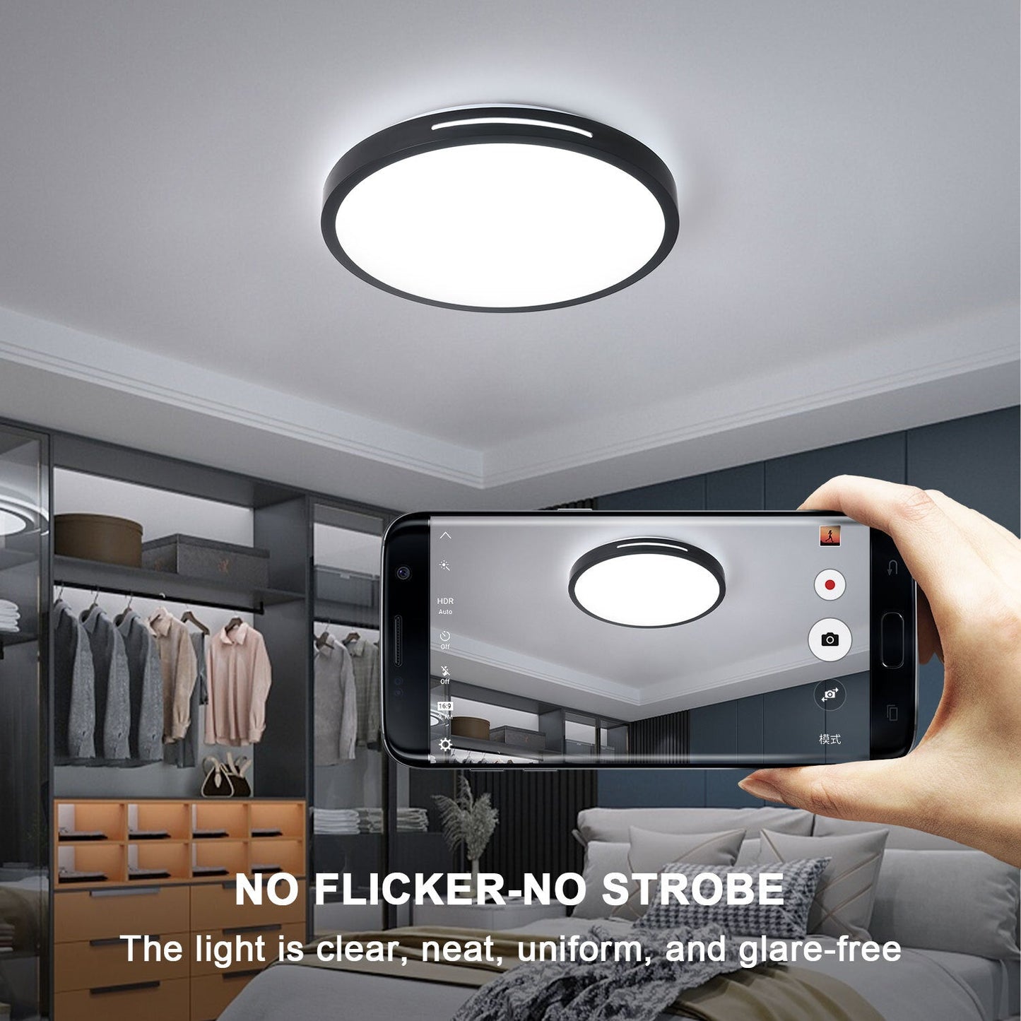 Modern Round LED Ceiling Light – 12W/18W. Cool White
