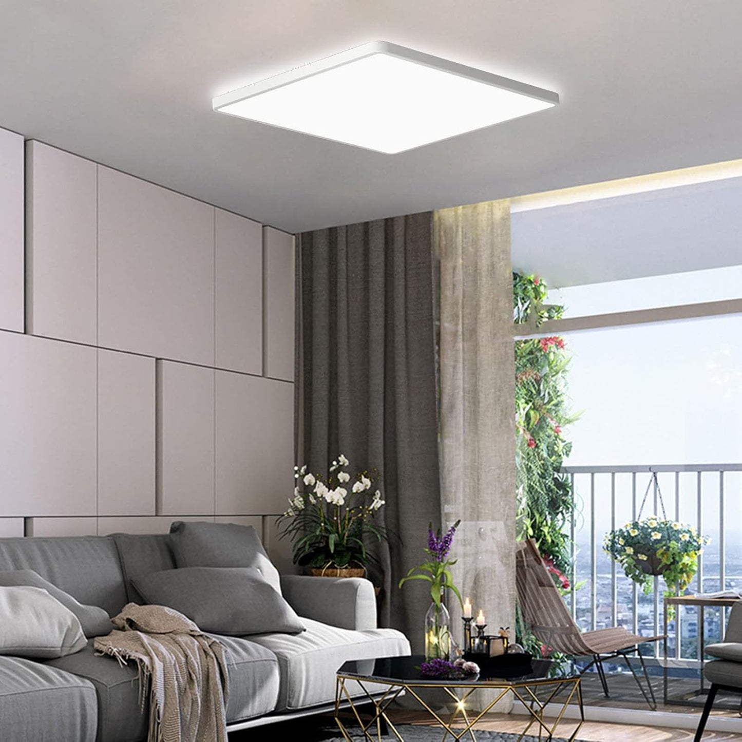 Flush Mount Square White LED Ceiling Light