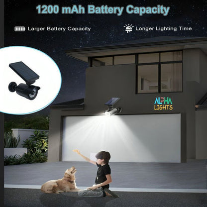 Outdoor Solar Motion Sensor Security Light – Waterproof LED Spotlight with 25ft Detection Range