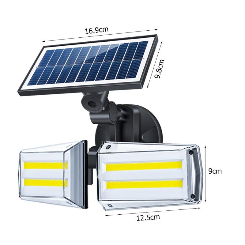 Lampe solaire jardin Double Spot LED
