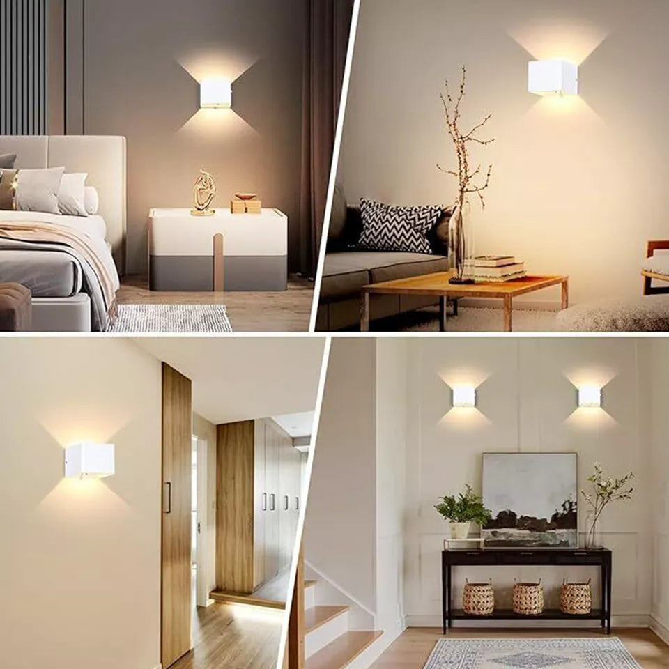 Modern Indoor LED Wall Lamp – Warm White Light. Wall Mounted. IP44 Rated