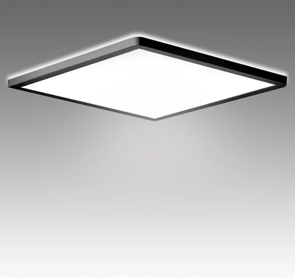 36W Square LED Ceiling Light. 3300LM. 5000K Daylight. IP44 Waterproof. Slim Black Design