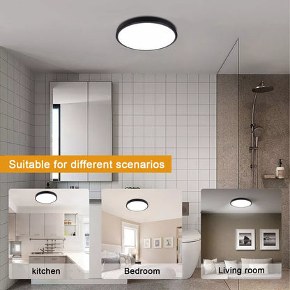 Modern Round LED Ceiling Light – 12W/18W. Waterproof. 6500K