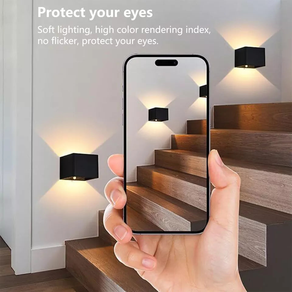 Modern Indoor LED Wall Lamp – Warm White Light. Wall Mounted. IP44 Rated