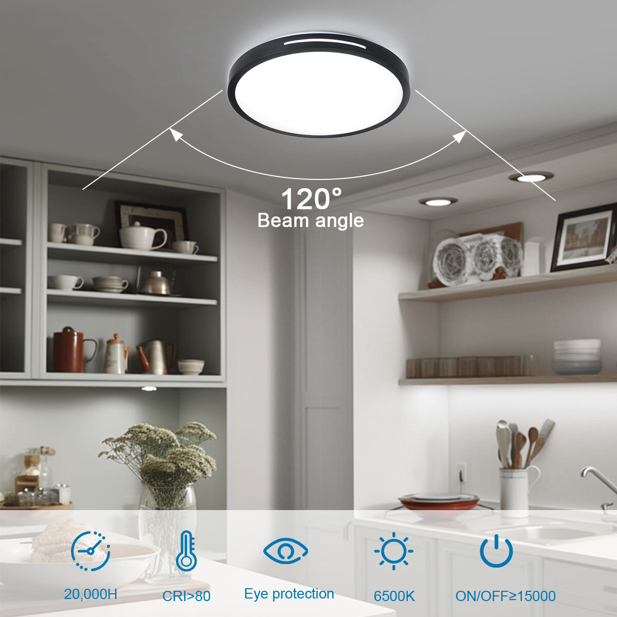 Modern Round LED Ceiling Light – 12W/18W. Cool White