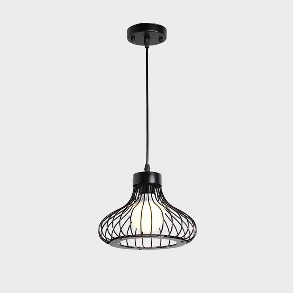 Industrial Retro Cage Ceiling Pendant Light. Vintage Hanging Lighting Fixture for Kitchen. Dining. and Loft Spaces