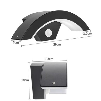Modern Outdoor LED Wall Light with Motion Sensor