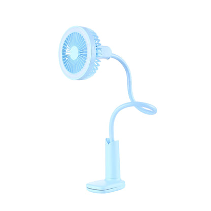 Mini USB Charging Table Lamp Clip Fan