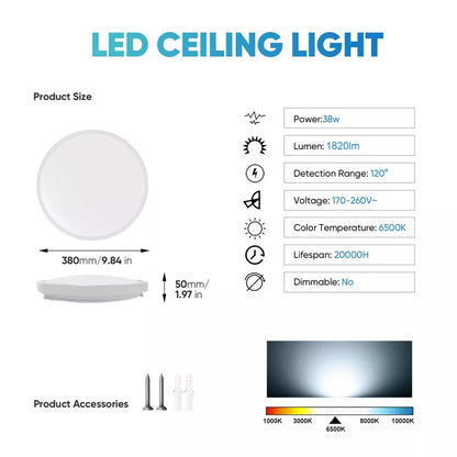 Round LED Ceiling Light Panel – Modern Waterproof Downlight