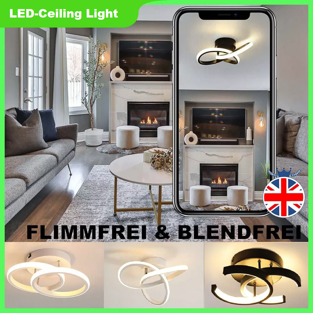 Chic LED Ceiling Lamp Fixture – Modern and Decorative Pendant Chandelier for Living Room. Bedroom. and Elegant Indoor Spaces