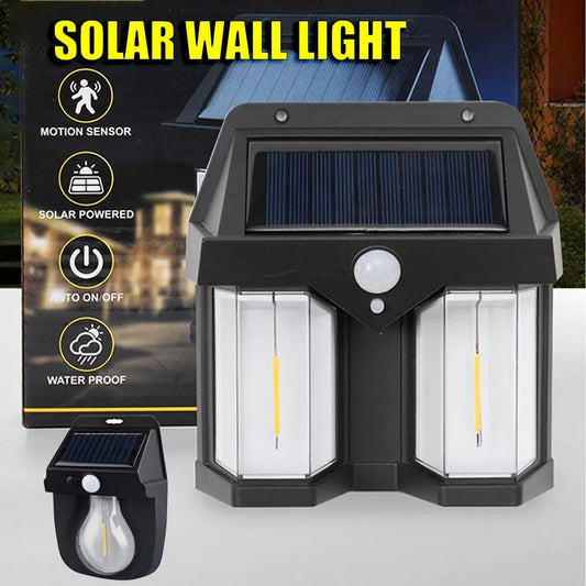 Outdoor Solar Sensor Wall Light. IP65 Waterproof Wall Light