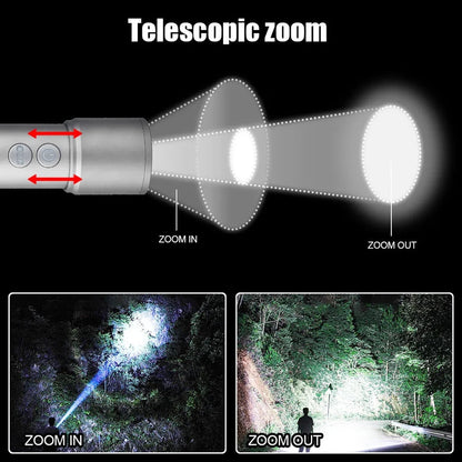 Super Powerful Bright Rechargeable Led Flashlight Torch