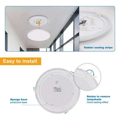 Modern Round LED Ceiling Light – 12W/18W. Waterproof. 6500K
