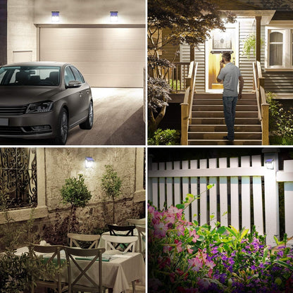 Solar-Powered Motion Sensor Lights for Outdoor Security – Cool White LED with 3 Modes. IP65 Waterproof
