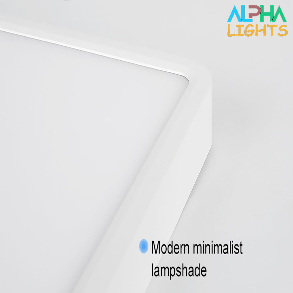 48W LED Panel Ceiling Light – 20 Inch Flush Mount White Fixture for Kitchen. Bedroom & Living Room