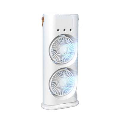 Rechargeable Portable Mini Fan with Spray Cooling – Desktop/ Room Use. Ventilation & LED Light