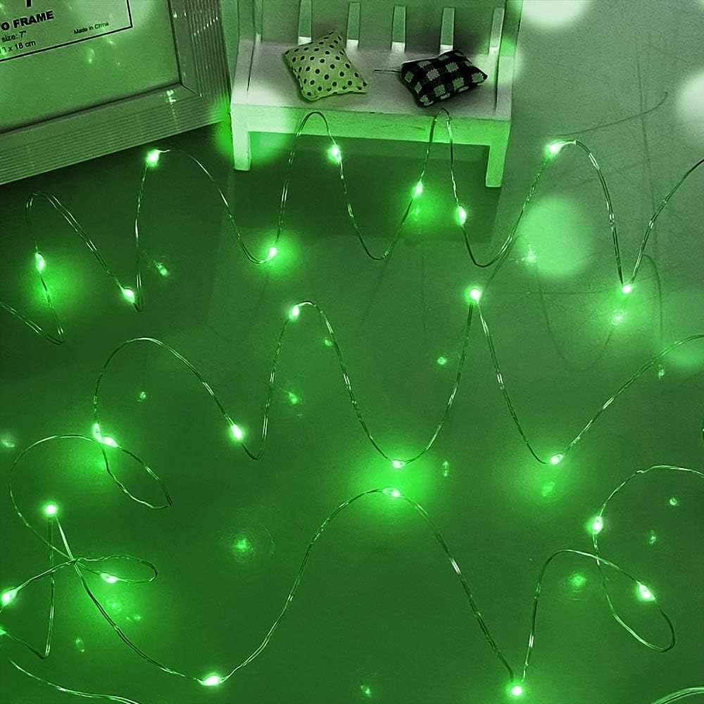Green Fairy Lights. 5M 50 LEDs Battery Powered String Lights