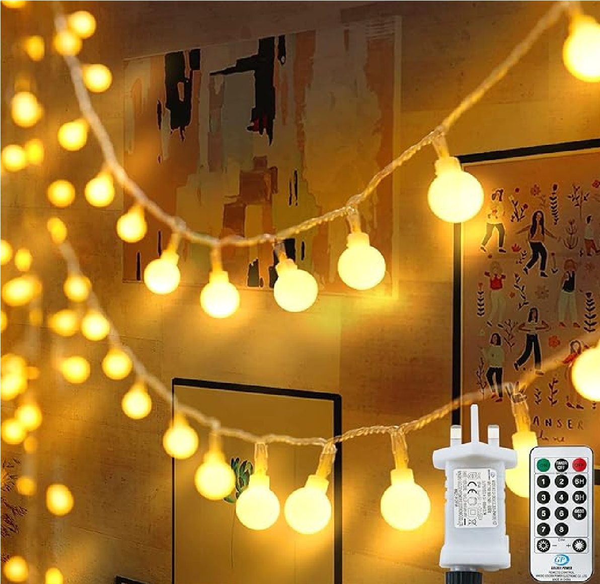 49ft Remote timer fairy lights