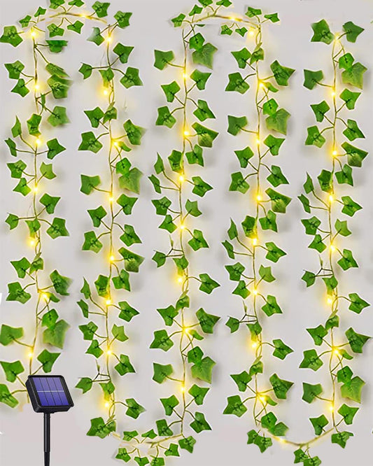 Solar String Lights 10M 100 LED Ivy Garland – Solar Powered. 8 Modes. Waterproof