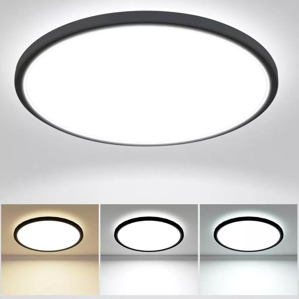 24W Round LED Ceiling Light – Multi-Color Adjustable Bathroom Ceiling Lights for Bathroom. Kitchen. Lounge and Hallway