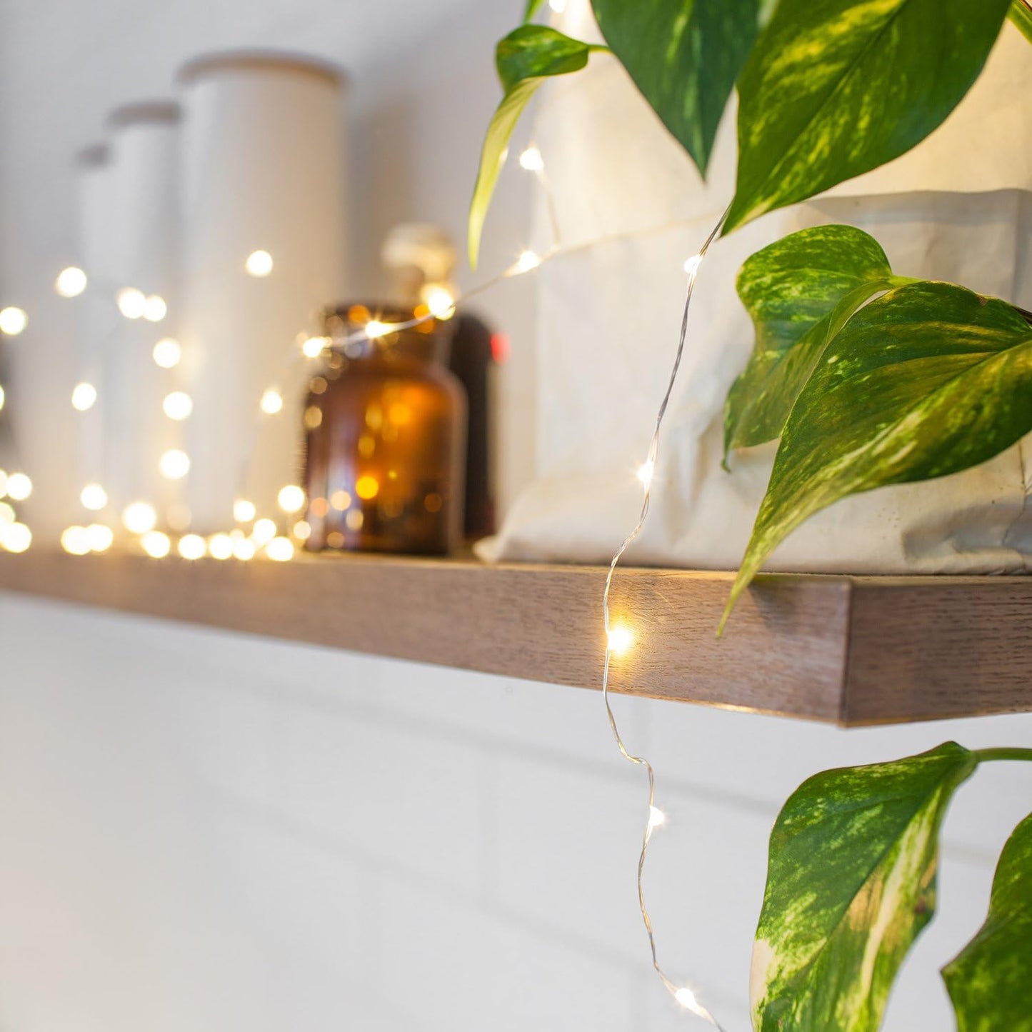 5M 100 LED Warm White Plug-In Fairy Lights