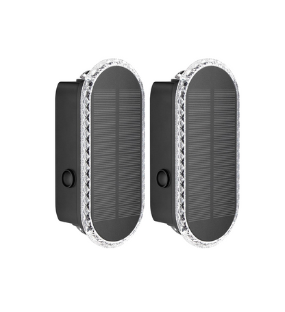 6 Pack Solar Fence Lights Outdoor – Up & Down Wall Lamps
