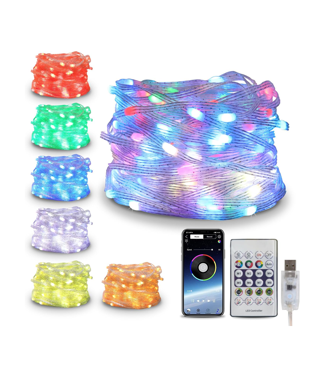 Fairy Lights 20M 200LED. App & Remote. Music Sync