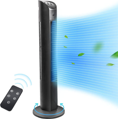 36 Large Outlet Oscillating Tower Fan with Remote Control